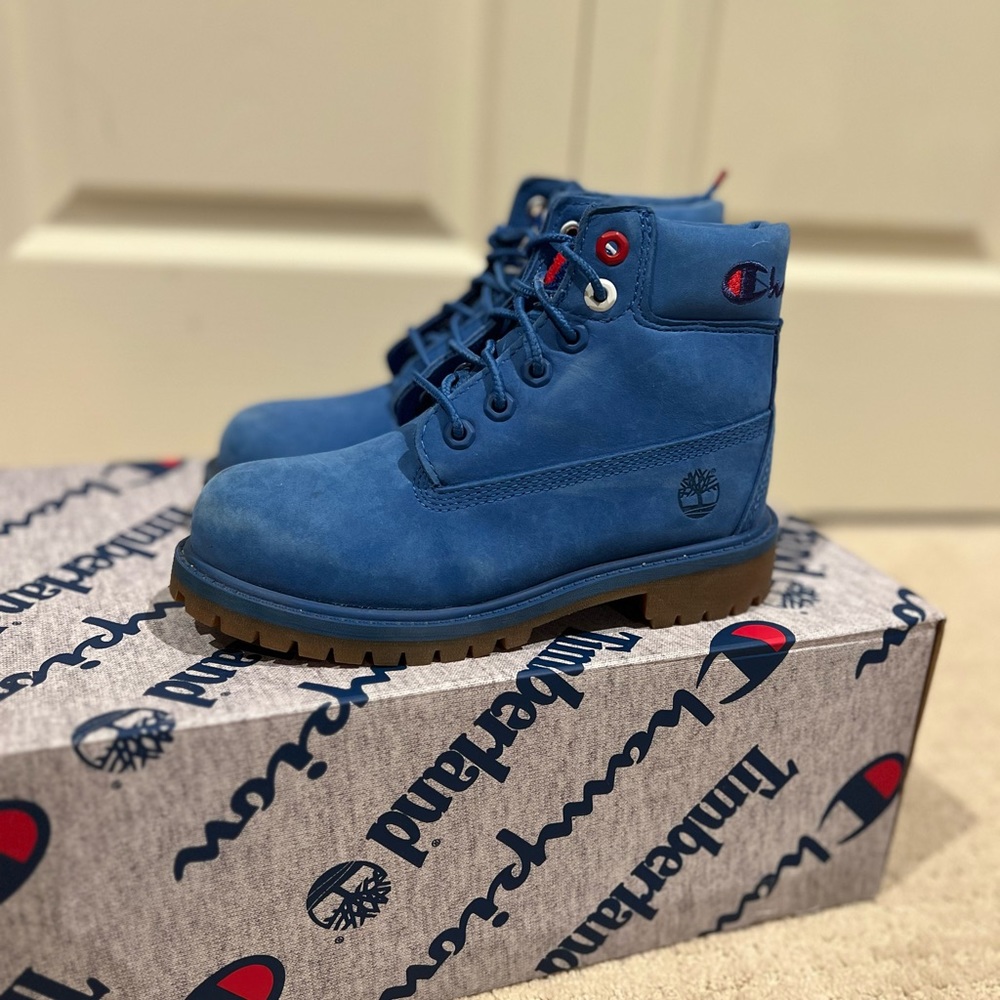 Timberland  Champion 6" Inch kids Boots Surf Blue KIDS Size 13